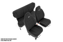 1997-2001 Jeep Cherokee XJ 2WD/4WD Neoprene Seat Cover Set for Vehicles w/ Detachable Headrest - Rough Country 91023