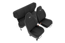 1997-2001 Jeep Cherokee XJ 2WD/4WD Neoprene Seat Cover Set for Vehicles w/ Non-Detachable Headrest - Rough Country 91022