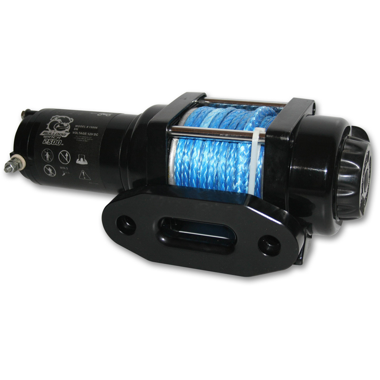2500lb ATV Winch, synthetic rope W/ Aluminum Hawse Fairlead Bulldog