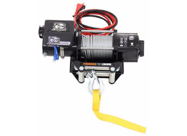 4400lb Trailer/Utility Winch, 55' Wire Rope, Roller Frld, Mnt Plate Bulldog Winch - 15019