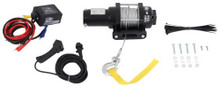 3400lb Trailer/Utility Winch, 45' Wire Rope, Roller Frld, Mnt Plate Bulldog Winch - 15017