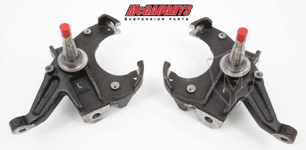 WULF 2.5 Front Drop Spindle Lowering Kit For 1973-1987 Chevy C10 GMC C15 2WD with the 1.25 Brake Rotor