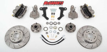 McGaughys Chevrolet Monte Carlo 1964-1972 13" Front Cross Drilled Disc Brake Kit & 2" Drop Spindles; 5x4.75 Bolt Pattern - Part# 63236
