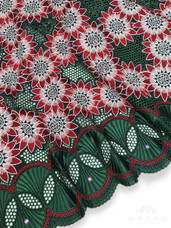 Lace A62 Bottle Green/Red/White