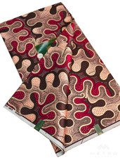 Embellished Vlisco Dutch Wax  Cotton Satin LTDEWCS04