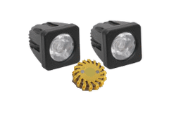 Two Vision X LED Solstice Solo XIL-S1102 Pods (Spot Beam) with FREE LED Safety Flare