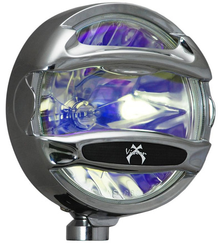 Vision X VX-8010c 8" halogen spot beam off-road light with optional chrome rock guard (included)