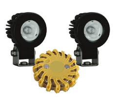 Two Vision X XIL-SP110 10 Watt Solstice Solo Prime LED Pods 10° Spot Beam with FREE LED Emergency Flare
