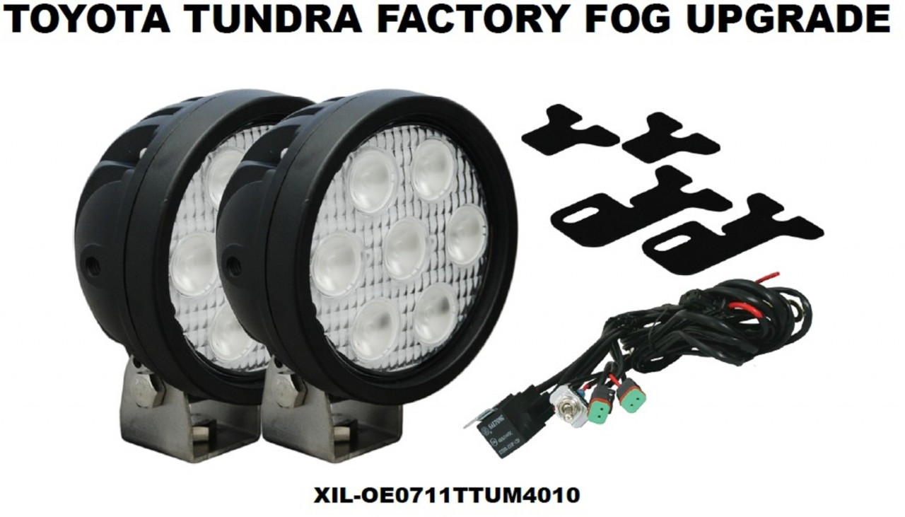 TOYOTA TUNDRA FACTORY FOG/DRIVING LIGHT LED UPGRADE. VISION X XIL