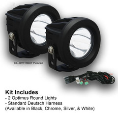 10 DEGREE ROUND OPTIMUS LED LIGHT KIT. TWO LIGHTS AND INSTALL KIT - Vision X XIL-OPR110KIT 9141251