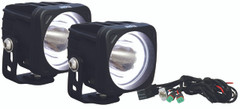 OPTIMUS SQUARE HALO BLACK 1 10W LED EMARK APPROVED 15° NARROW 2 LIGHT KIT - Vision X XIL-OPH115KIT 9891705