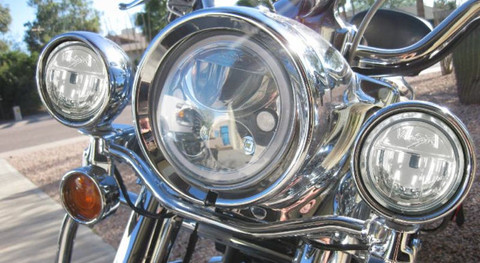 Vision X LED Passing lights for Harley Davidson motorcycles.  4.5".  XMC-45RDKIT.  SKU  9897844 