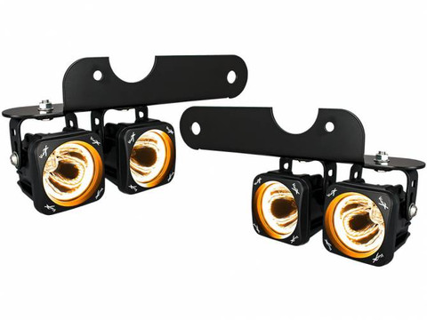 2017+ FORD RAPTOR LED HALO FOG LIGHT KIT INCLUDING 4 X XIL-OPHA115 OPTIMUS AMBER HALO LIGHTS, BRACKETS AND WIRING Vision X XIL-OE17FROPHA 9907208