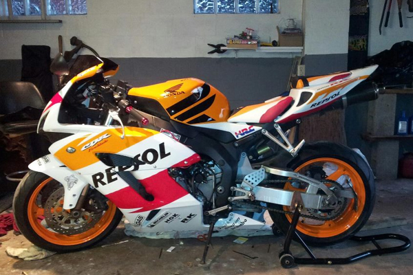 Fairings Honda CBR 1000 RR White Orange Repsol Racing (2004-2005) - Mad ...