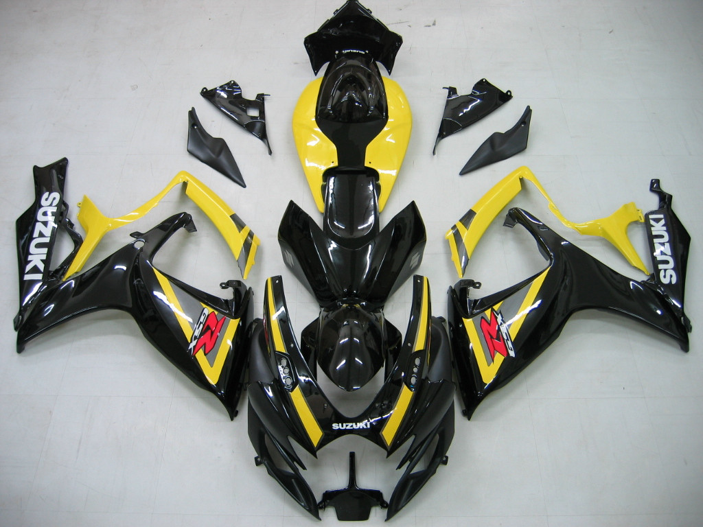 Fairings Suzuki GSXR 600 750 Black & Yellow GSXR Racing (20062007