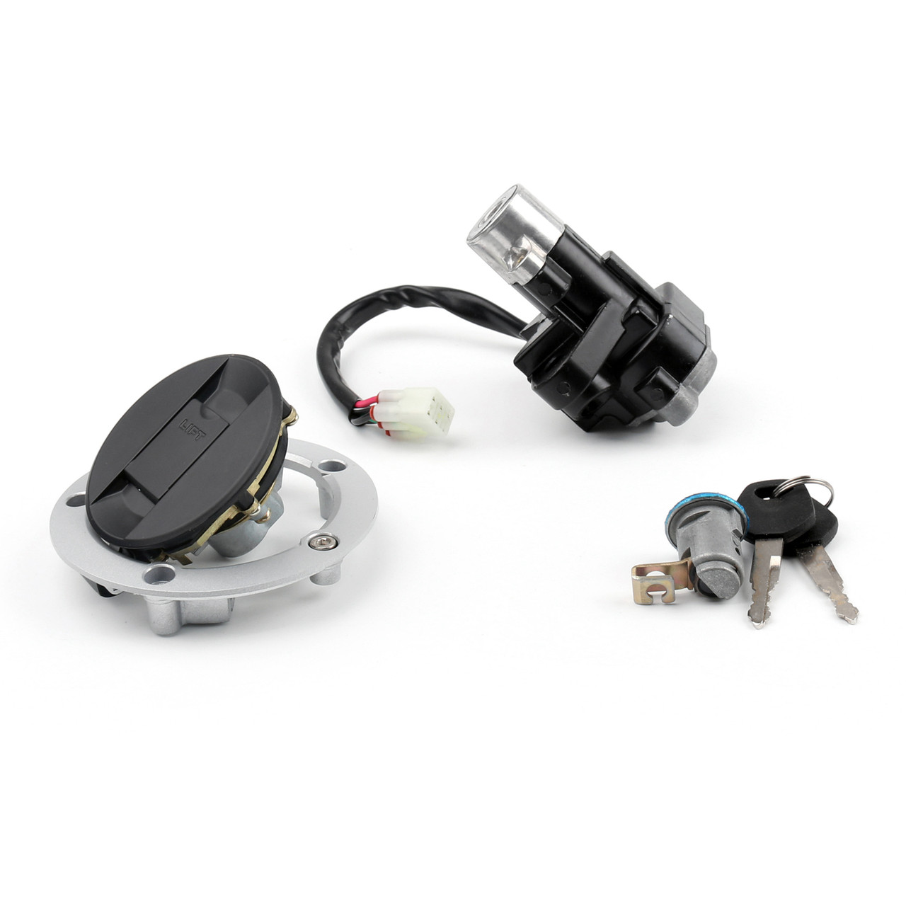 Fuel Gas Cap Ignition Switch Seat Lock Key For GSXR GSX600 GSX750 GSX1200 TL1000