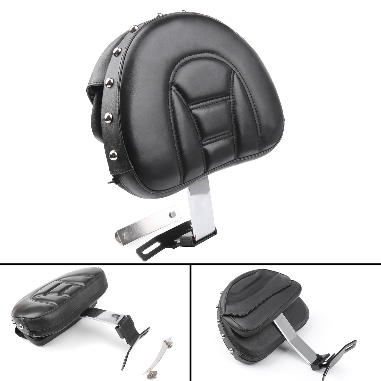 Driver Seat Rider Backrest Pad For Harley Fatboy FLSTF Heritage Softail