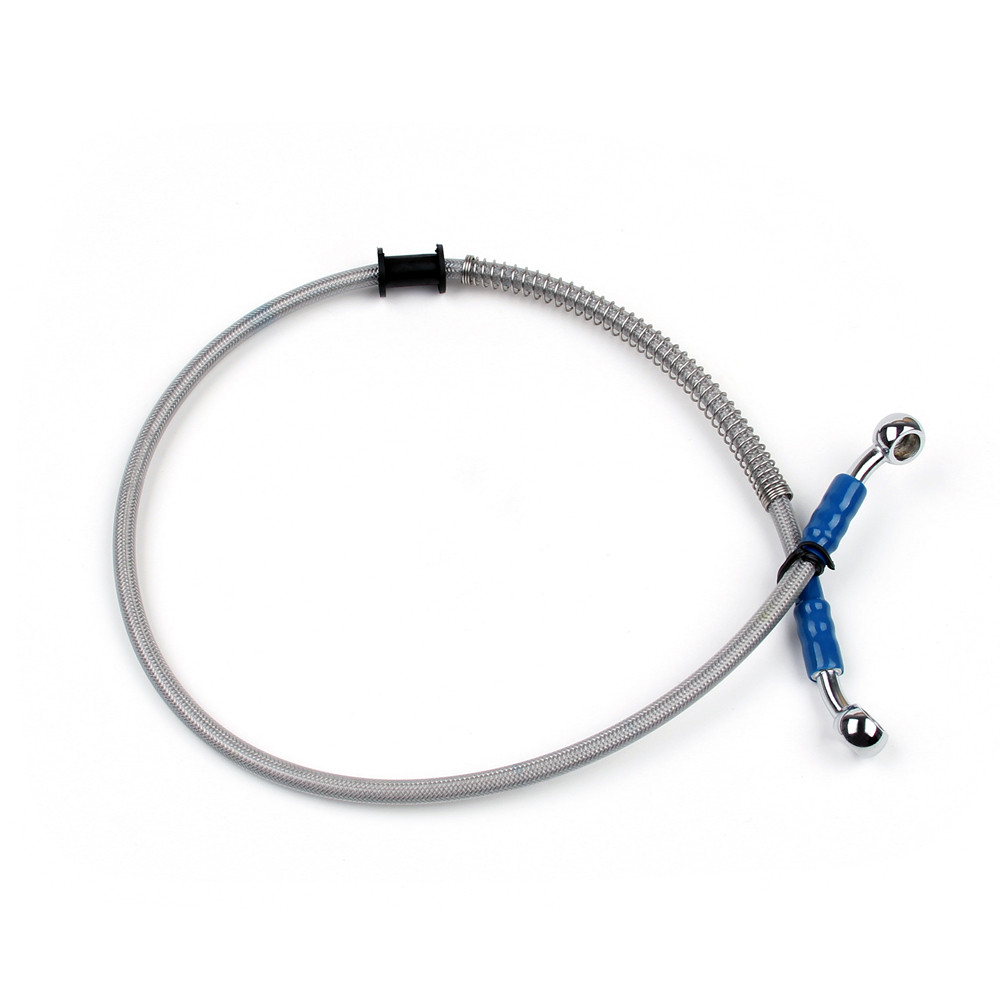 Motorcycle Silver 75CM//30 inch Braided Brake Oil Hose Line Durable 75cm Long