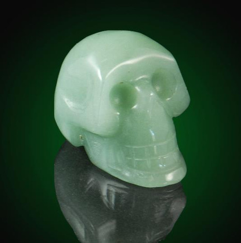 Aventurine Gemstone Skull
