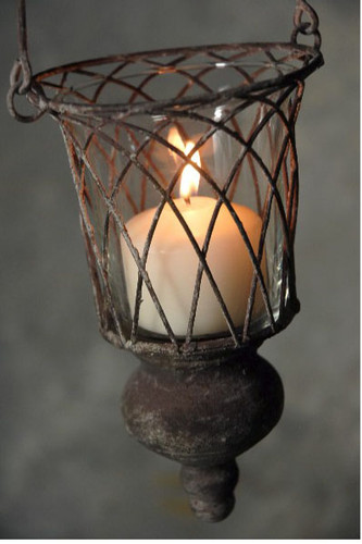 Saxon Metal Hanging Candle Lantern