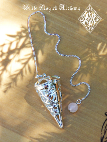 Seven Stone Pendulum Necklace Set with Changeable Gemstones . Reiki, Chakra, Divination
