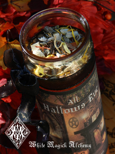 All Hallows Eve Glass Vigil Candle . Samhain, Halloween, Ancestral Workings, New Beginnings, Witches New Year