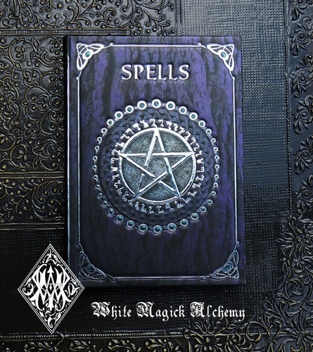 Spell Book . Book of Spells Old World Midnight Amethyst 5x7