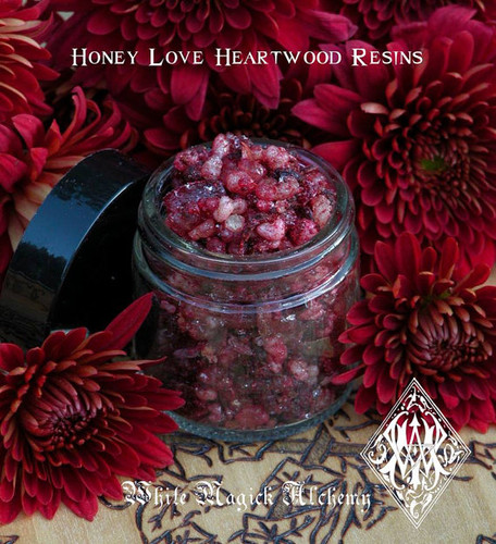 HONEY LOVE Resins of the Ancients Drenched in Honey and Essential Oils For Honoring the Spirit of Love, Love Spells and Attraction