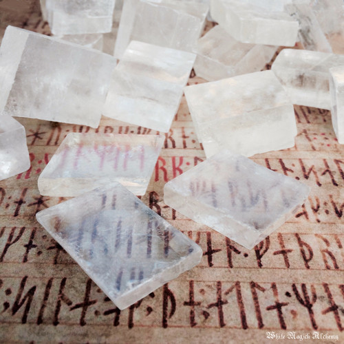 Optical Calcite / Viking Sunstone, Super Clear Iceland Spar for Doubling Power