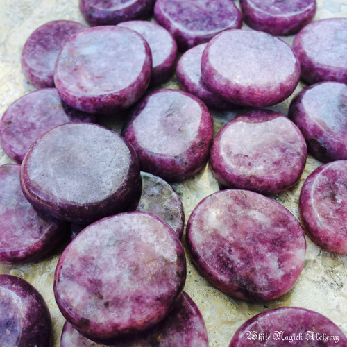 *Lepidolite Gemstone Medallions, Healing Stone of Transformation