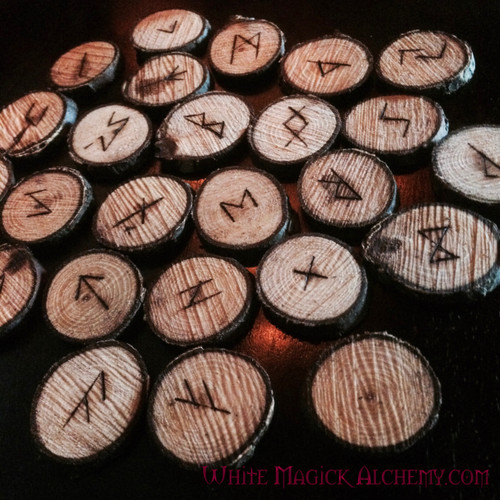 Elder Futhark Viking Rune Set in Elder Wood