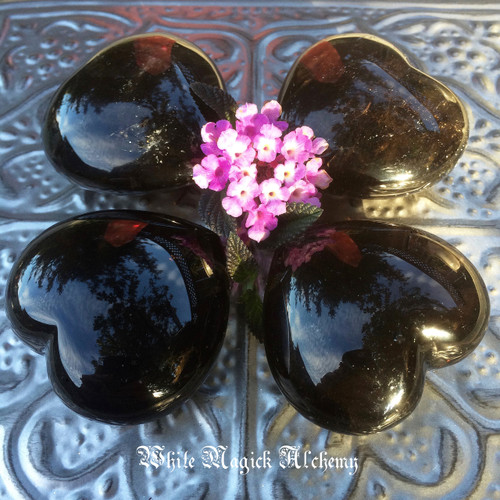 Smokey Quartz Gemstone Hearts for Grounding & Balance