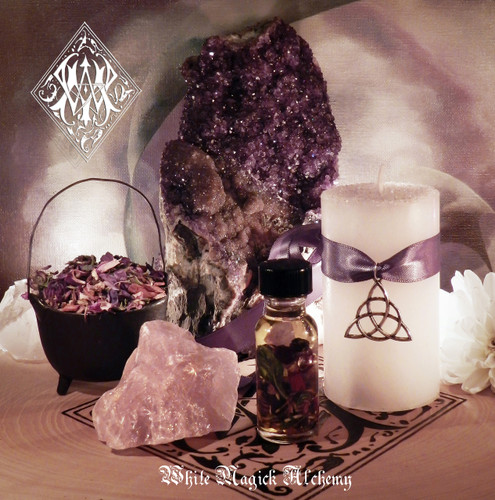 Trinity Triple Goddess Ritual Set for Goddess Invocation, New Beginnings, Strength, Fertility & Love