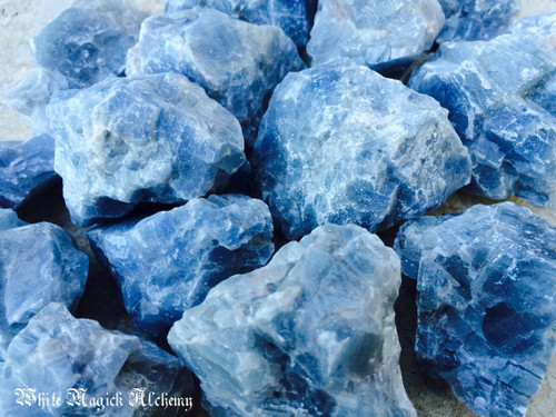 Blue Calcite Gemstones Natural Raw Jumbo