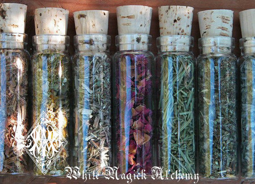 Organic Herbal Old World Alchemy Sacred Herb or Flower Vials . Your Choice