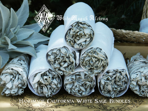 White Sage Smudge Wand 5" for Cleansing and Clearing the Home of Negativity, Spiritual Cleansing, Banishing, Protection