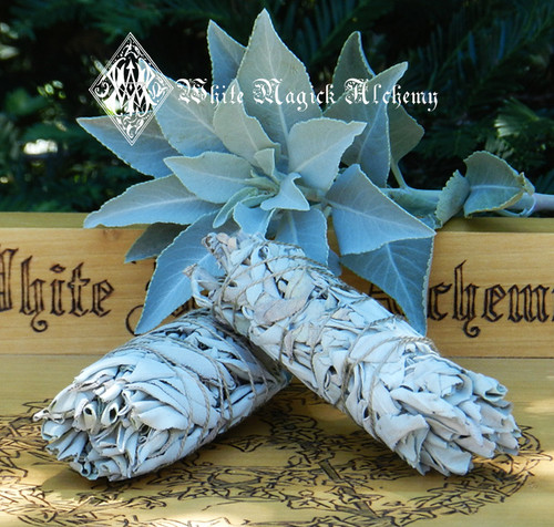 White Sage Smudge Wand 5" for Cleansing and Clearing the Home of Negativity, Spiritual Cleansing, Banishing, Protection