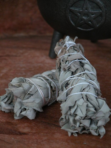 White Sage Smudge Wand 5" for Cleansing and Clearing the Home of Negativity, Spiritual Cleansing, Banishing, Protection