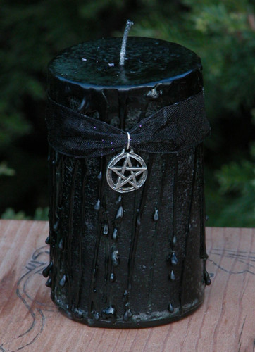Witches Magick Candle 2x3 Pillar . Sacred Ritual, High Magick, Protection, Luck in Love and Money, Clearing, Positive Energy, Banishing