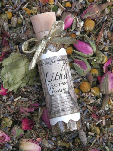 Litha Midsummers Night . Magickal Crystal Gemstone Incense . For Summer Solstice, Midsummer Celebrations, Ritual and Faerie Offerings
