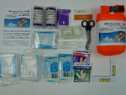 1st Response Kit with contents on display