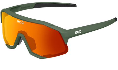 KOO Demos Eyewear (Green Matt Frame / Orange Mirror Lens)