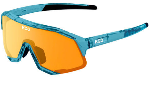 KOO Demos Eyewear (Teal Blue Glass Frame / Orange Mirror Lens)