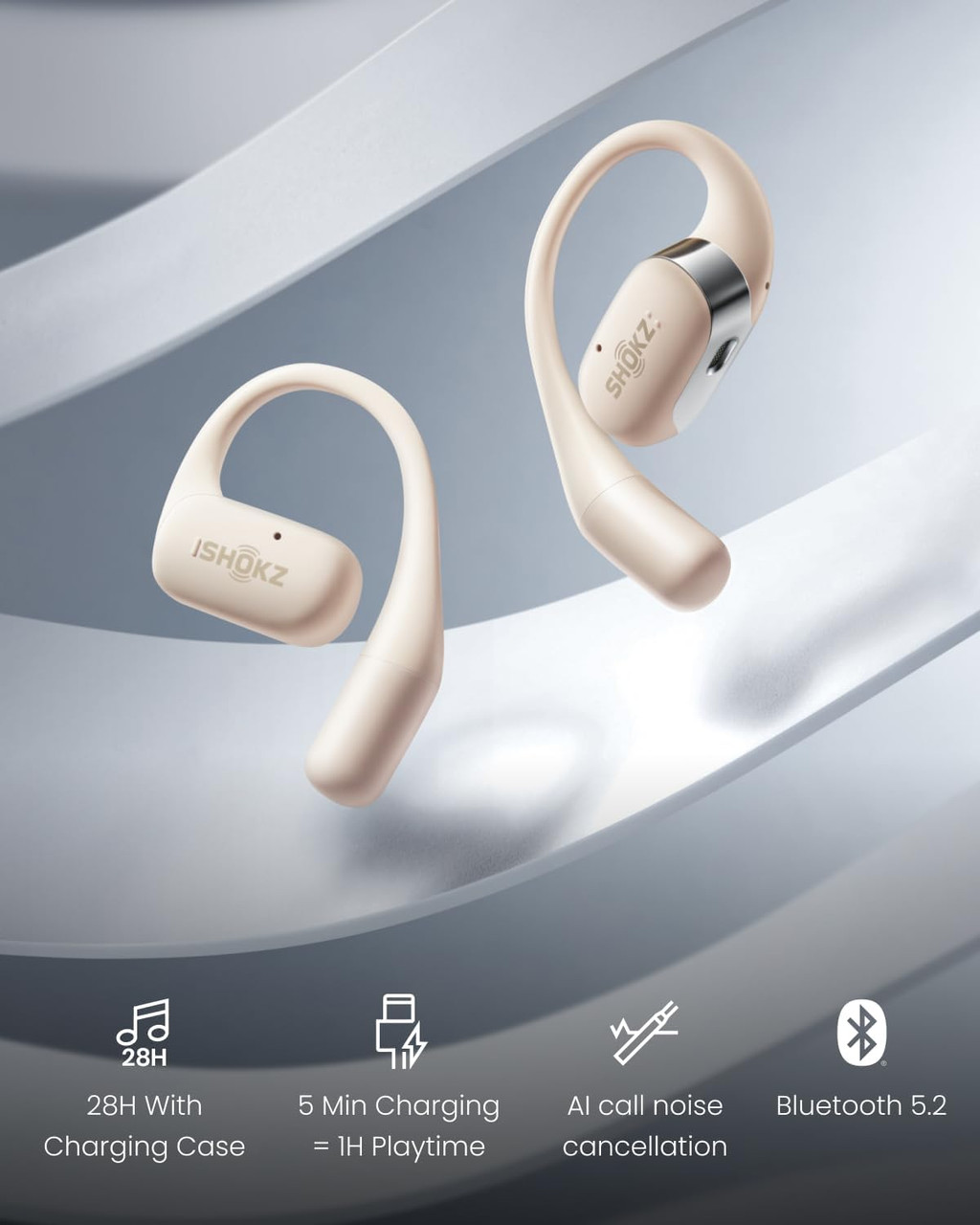 Shokz OpenFit ベージュ Shokz（ショックス）OpenFit ベージュ -の商品詳細 | 蔦屋書店