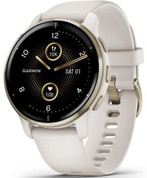 Garmin Venu 2 Plus (43mm Cream Gold Stainless Steel Bezel with Ivory Case and Silicone Band)