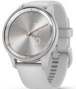 Garmin Vivomove Trend (40mm Silver Stainless Steel Bezel with Mist Gray Case and Silicone Band)