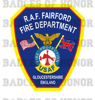 RAF Fairford Fire Protection Unoffical Shirt