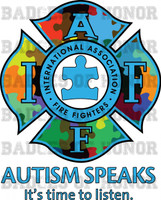 Firefighter Autism  Awareness Shirt