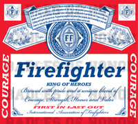 Firefighter Budweiser parody shirt