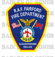 RAF Fairford Fire Department Decal